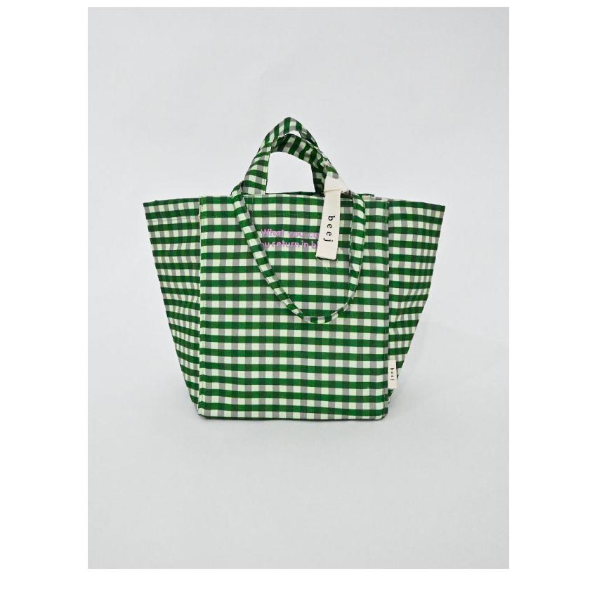 beej ビージ バッグ Gingham check totebag ギンガムチェックトート