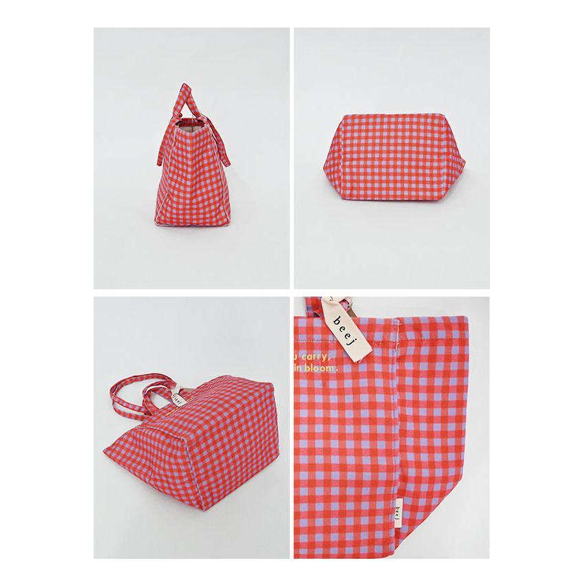 beej ビージ バッグ Gingham check totebag ギンガムチェックトート
