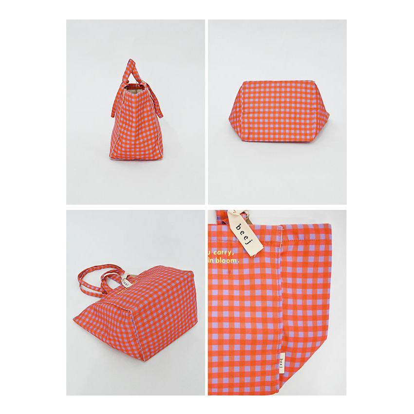 beej ビージ バッグ Gingham check totebag ギンガムチェックトート