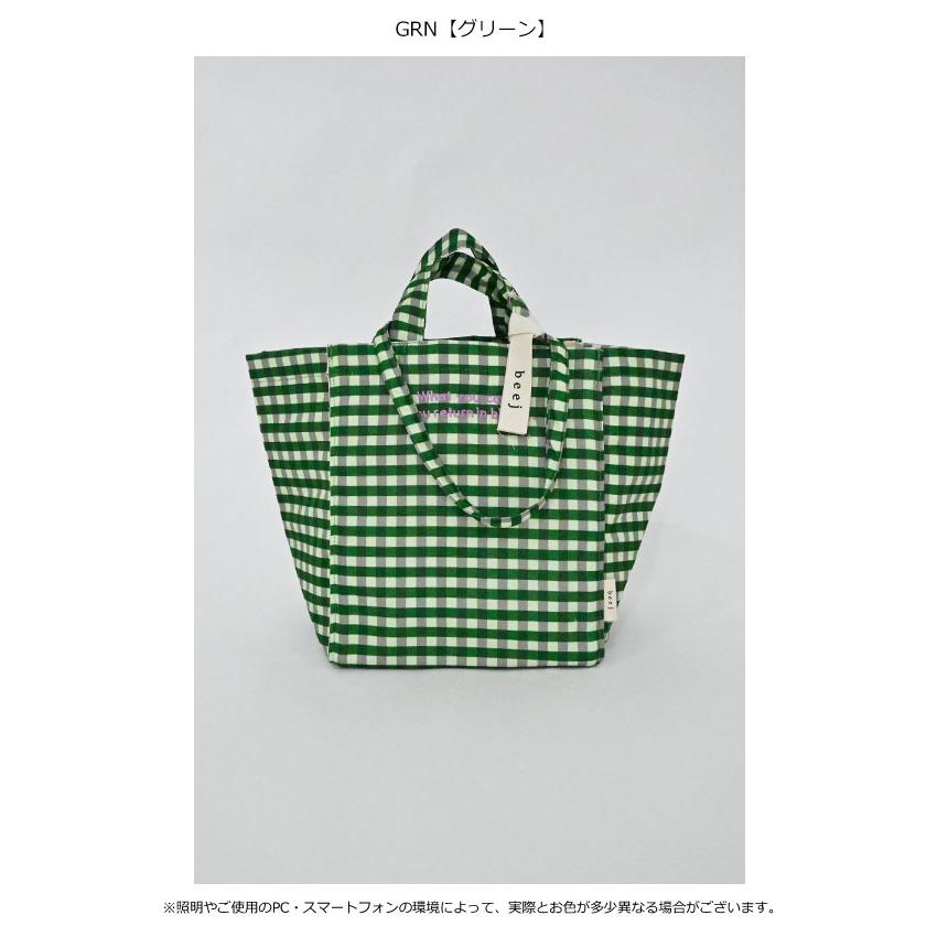 beej ビージ バッグ Gingham check totebag ギンガムチェックトート