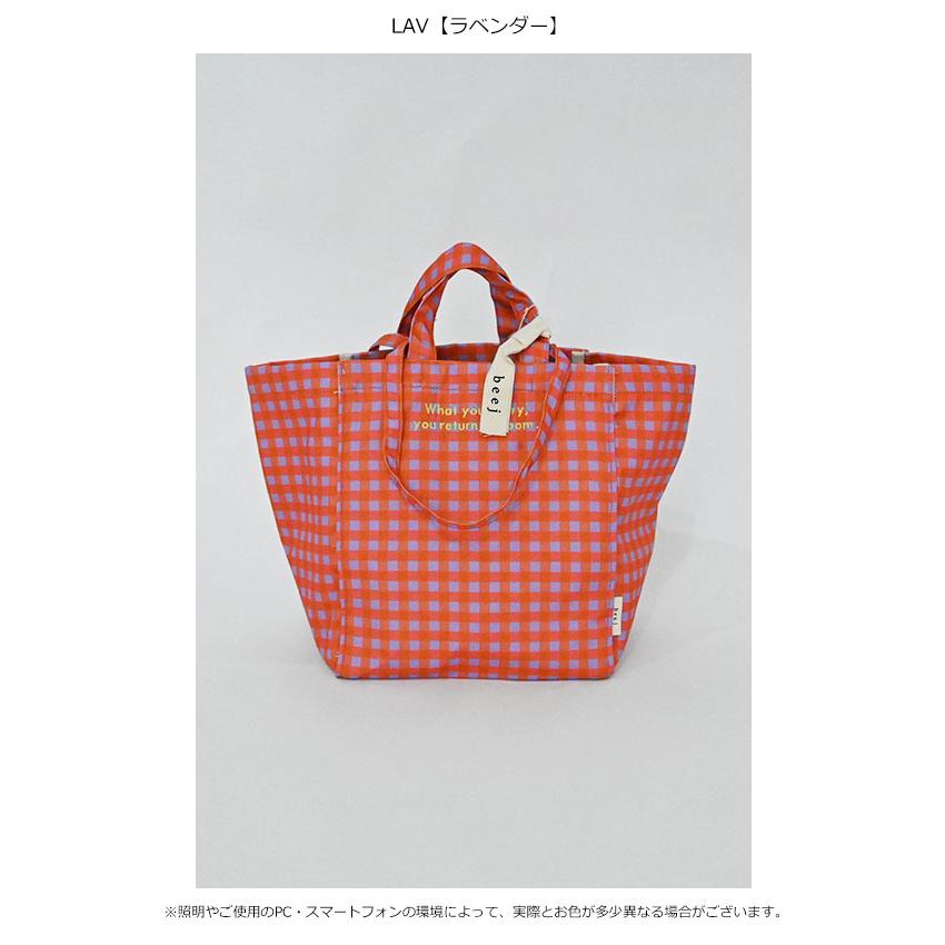 beej ビージ バッグ Gingham check totebag ギンガムチェックトート
