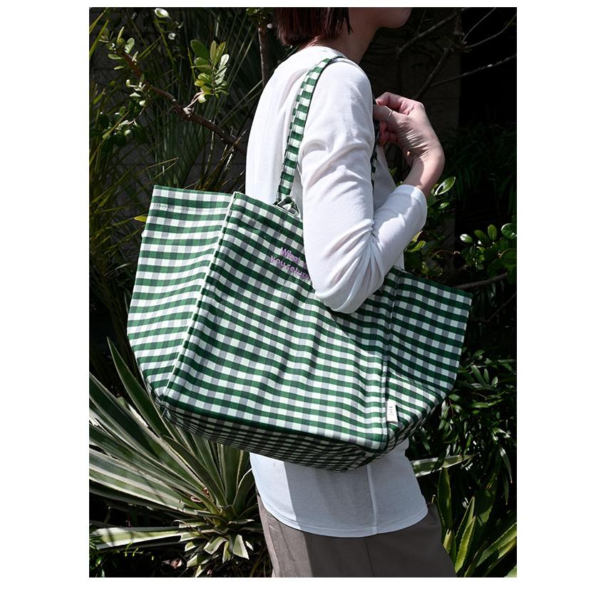 beej ビージ バッグ Gingham check totebag ギンガムチェックトート