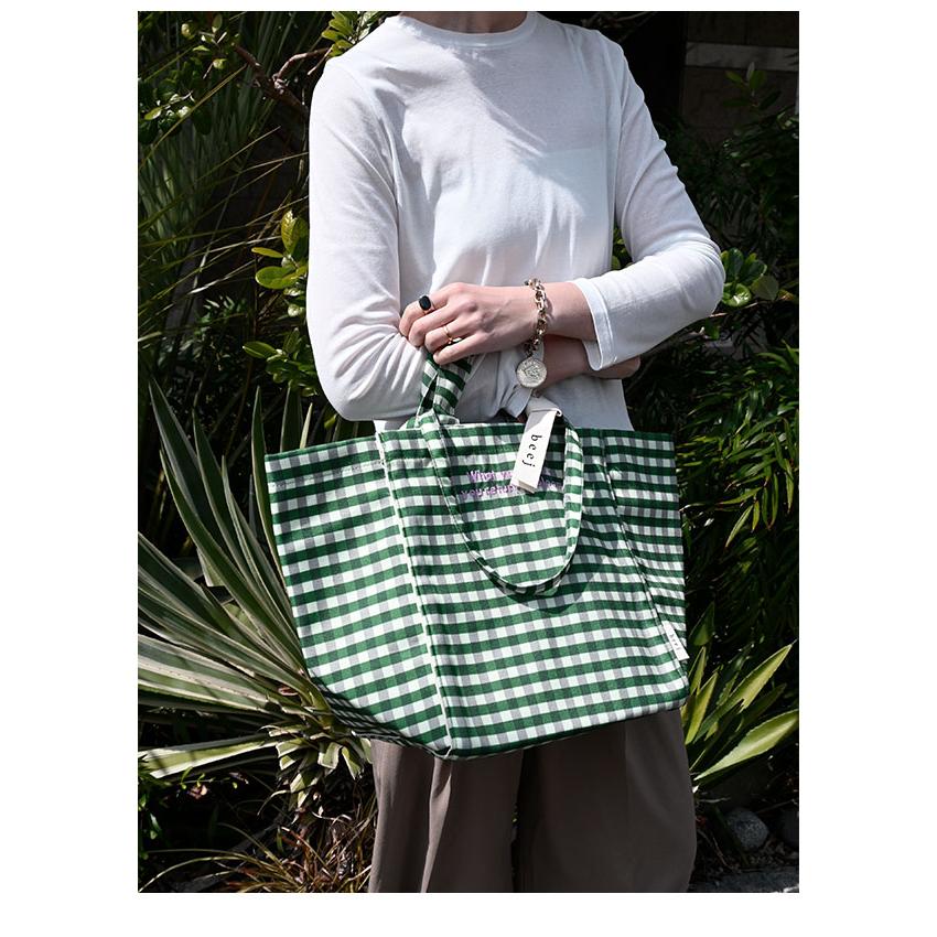 beej ビージ バッグ Gingham check totebag ギンガムチェックトート