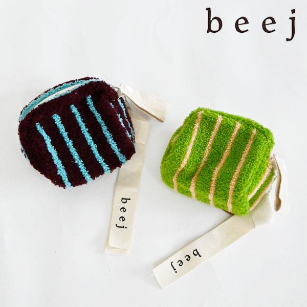 beej ビージ 小物 Loop mini porch charm ループミニポーチチャーム ストライプ タオル生地 ギフト it009 | 