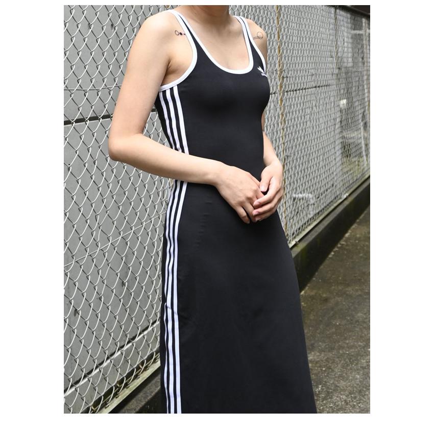 adidas アディカラー スリーストライプス タンクマキシワンピース adidas 3S TANK DRESS / アディダス 3 ストライプ タンク ドレス