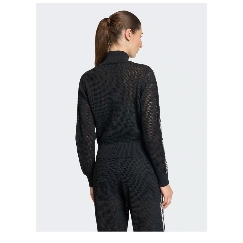 新品未使用！adidas ブラック ジップアップ　 ニットジャケ　 L adidas（アディダス） メンズ ニットジャケット Adptn テクスチャード