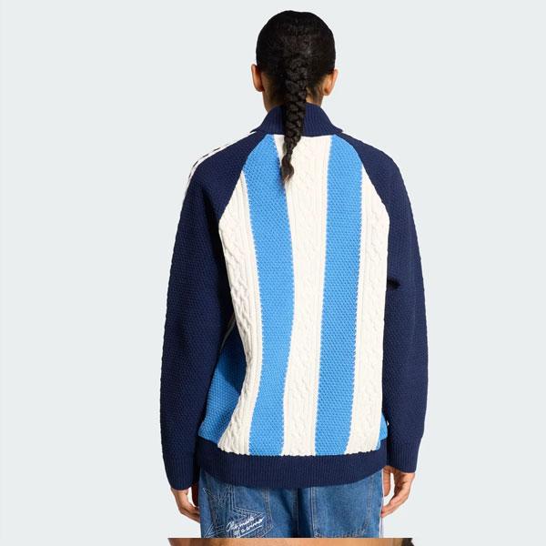 adidas レトロ ライン トラックジャケット ジャージ 青 3本ライン上着 adidas レトロ ライン トラックジャケット ジャージ 青 3本