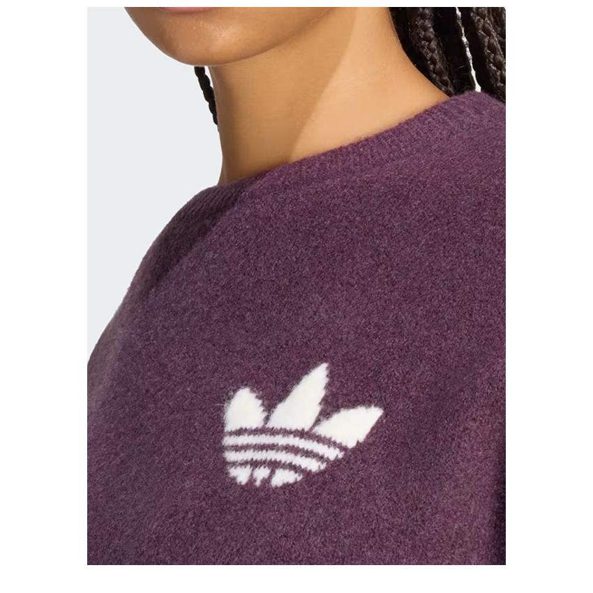 アディダスオリジナルス adidas originals ESS ニット ティッピング クルーネック ジャンパー トップス 長袖 ロゴ lf6548 爆買 | anuke | 18
