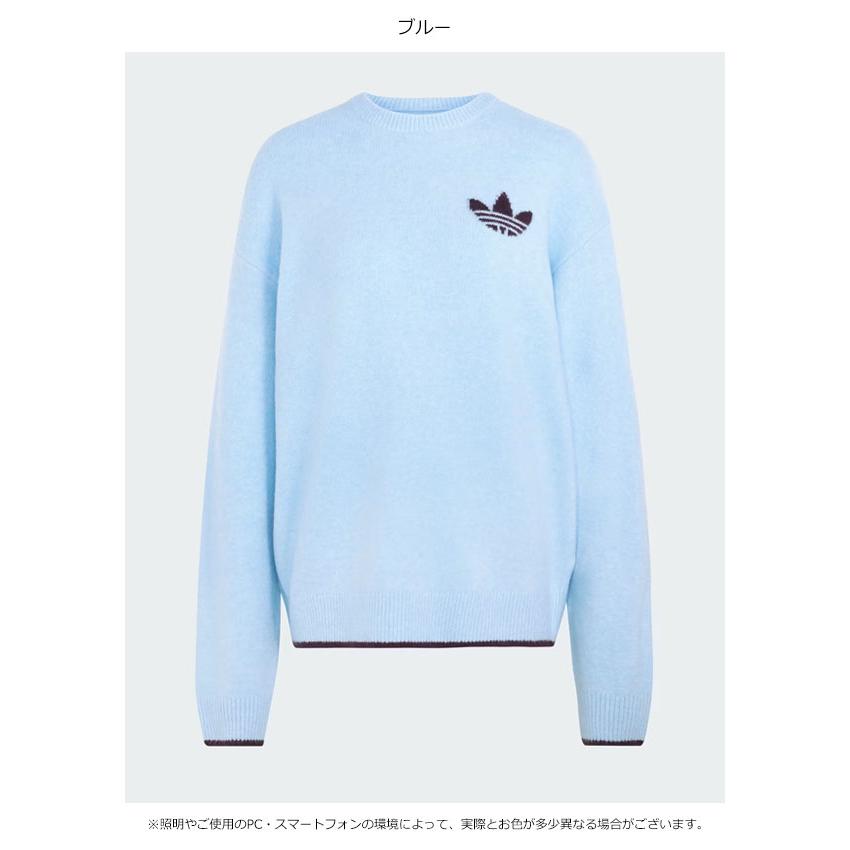 アディダスオリジナルス adidas originals ESS ニット ティッピング クルーネック ジャンパー トップス 長袖 ロゴ lf6548 爆買 | anuke | 01