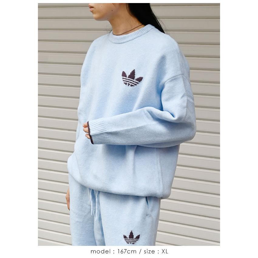 アディダスオリジナルス adidas originals ESS ニット ティッピング クルーネック ジャンパー トップス 長袖 ロゴ lf6548 爆買 | anuke | 03