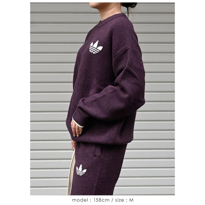 アディダスオリジナルス adidas originals ESS ニット ティッピング クルーネック ジャンパー トップス 長袖 ロゴ lf6548 爆買 | anuke | 07