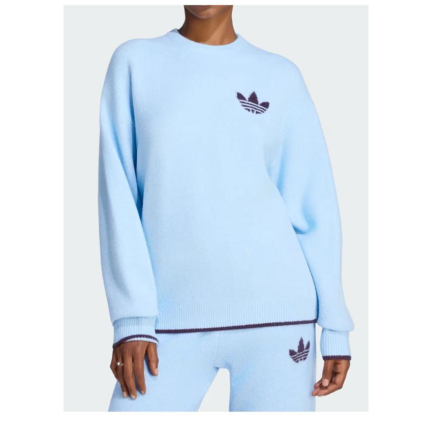 アディダスオリジナルス adidas originals ESS ニット ティッピング クルーネック ジャンパー トップス 長袖 ロゴ lf6548 爆買 | anuke | 09