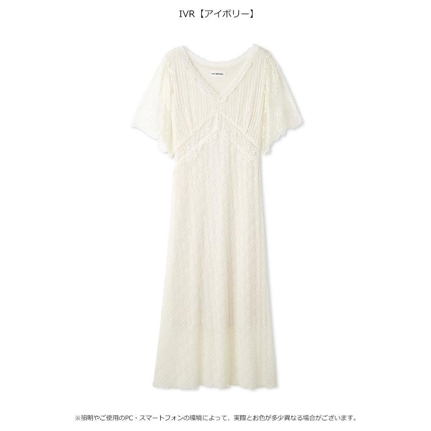 LILY BROWN ホワイトマキシワンピース LILY BROWN（リリーブラウン） ワンピース 26春夏 レースカットソー