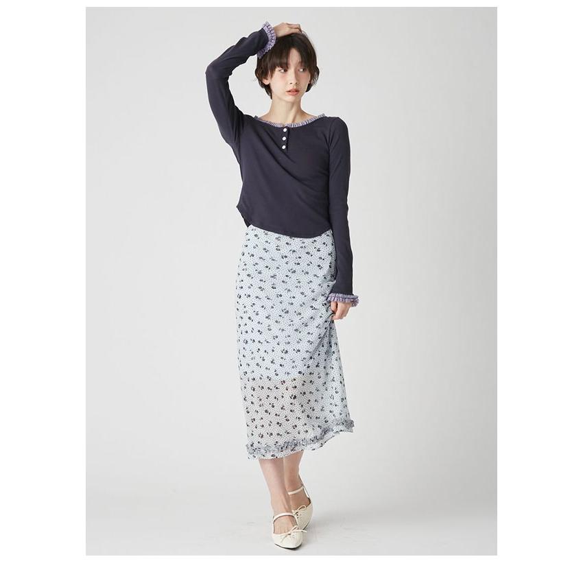 LILYBROWN リリーブラウン バックオープンヘンリーネックカットトップス バックオープンヘンリーネックカットトップス（Tシャツ/カットソー