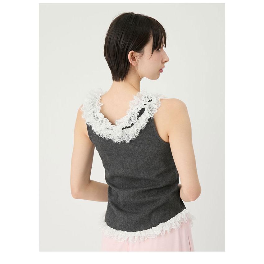 Lily Brown刺繍フリルトップス LILY BROWN（リリーブラウン）の「リリー刺繍フリル2WAYトップス
