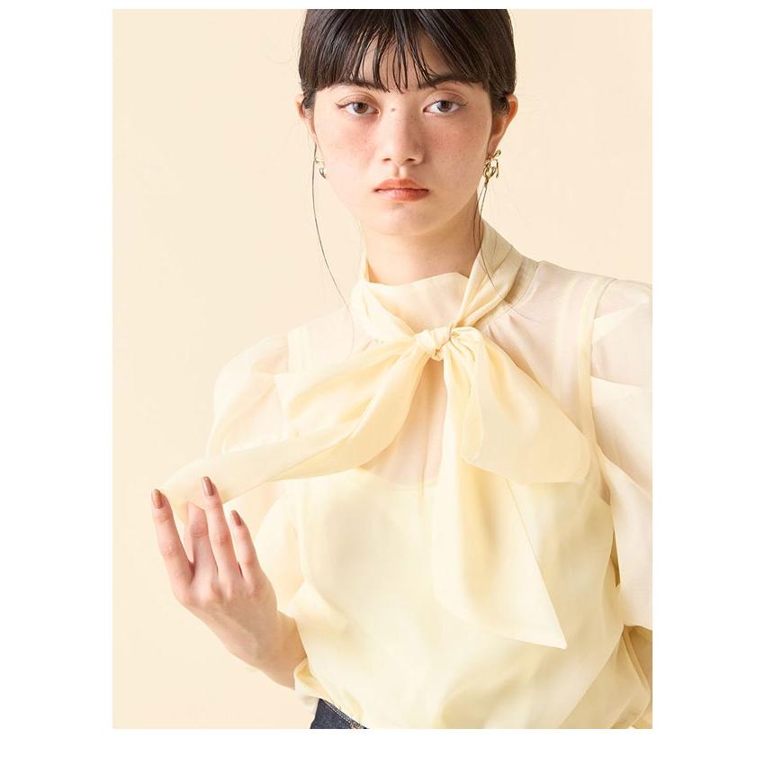 リリーブラウン ブラウス LILY BROWN（リリーブラウン） ブラウス シャツ オーガンザボウタイ
