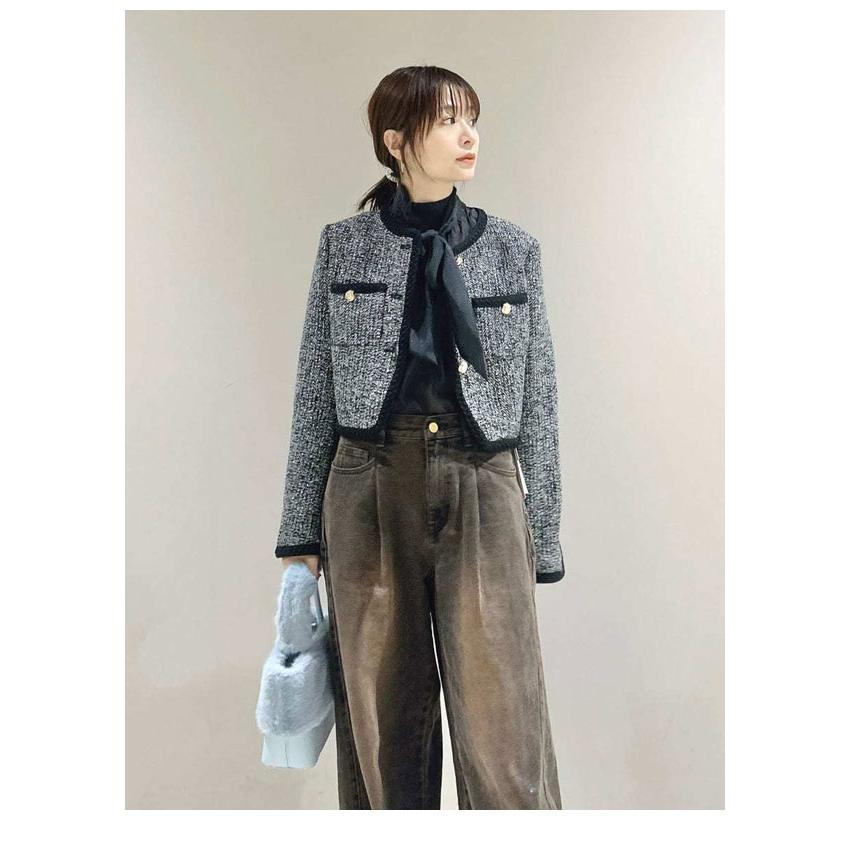 LilyBrown リリーブラウン　オーガンジー　シフォン　ブラウス　ブラック LILY BROWN（リリーブラウン） 新作10%OFF リリー ブラウン トップス
