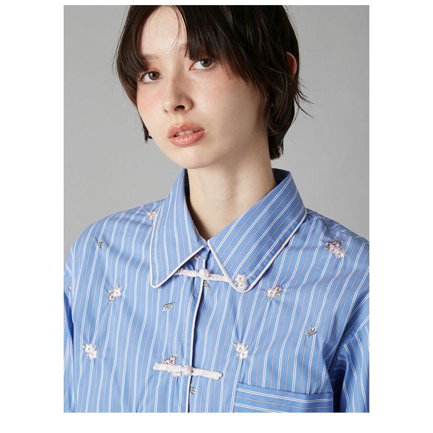 リリーブラウン モチーフ刺繍シャツ 新品タグ付き ♡ LILY BROWN（リリーブラウン） 新作10%OFF トップス 26春夏 【LILY