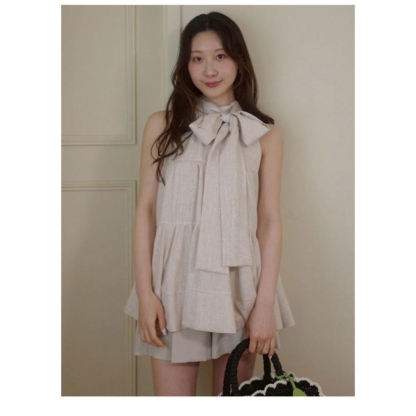 リリーブラウン＊リボン付きタンクトップ LILY BROWN（リリーブラウン） 【新作10%OFF】リリー ブラウン