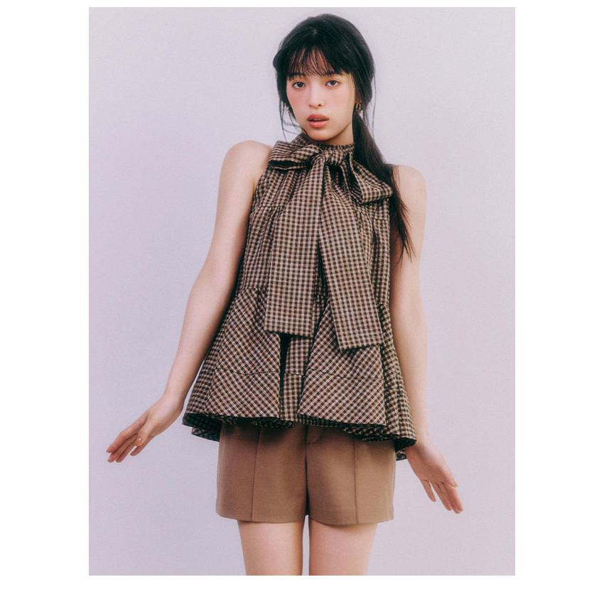 LILY BROWN リボン付きティアードノースリーブブラウス LILY BROWN（リリーブラウン） SALE10%OFF トップス 26春夏 アメスリ