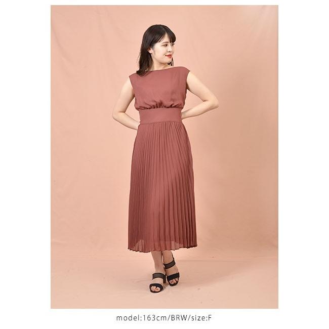 リリーブラウン Lily Brown 春夏 プリーツシフォンワンピース ワンピース レディース ブランド プリーツ シフォン ロング丈 ノースリープ ベルト付 Lwfo03 バッグ ワンピースのダブルハート 通販 Yahoo ショッピング