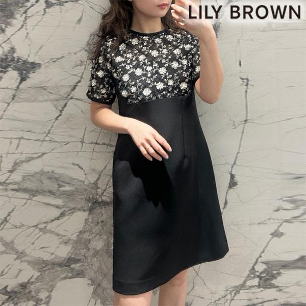 リリーブラウン L.B CANDY STOCK ビジューボレロドレス黒0 新品 LILY BROWN（リリーブラウン） 【SALE60%OFF】【即納】 ワンピース 24