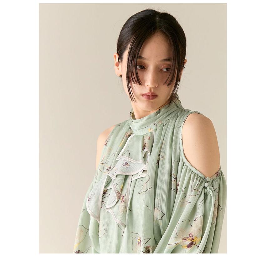 LILY BROWN ショルダーオープンワンピース　サイズ1 オフィシャルサイト・MASH STORE限定】ショルダーリボンワンピース