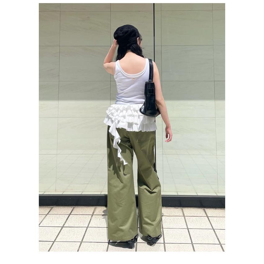 リリーブラウン LILY BROWN ボトムス 26春夏 レースアップデザインカーゴパンツ 5月上旬〜下旬予約 パンツ フルレングスの画像