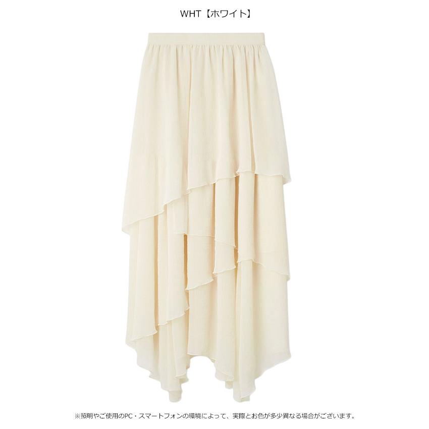 LILY BROWN（リリー ブラウン）シアーフリルティアードスカート WHT LILY BROWN（リリーブラウン） SALE40%OFF リリー ブラウン ボトムス