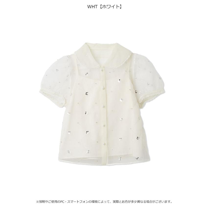 リリーブラウン パフスリーブTシャツ ホワイト 新作 未使用タグ付き コットンパフスリーブブラウス(シャツ・ブラウス)｜トップス｜LILY