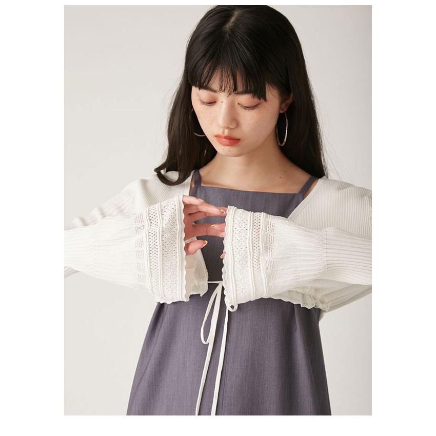 新品未使用 Lily Brown 新作 袖フレアニットカーディガン LILY BROWN（リリーブラウン） (GWセール60%OFF) 袖ファーニット