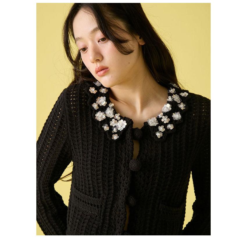 リリーブラウン　ビジュー刺繍ニット　L.B CANDY STOCK LILY BROWN（リリーブラウン） SALE50%OFF リリー ブラウン トップス