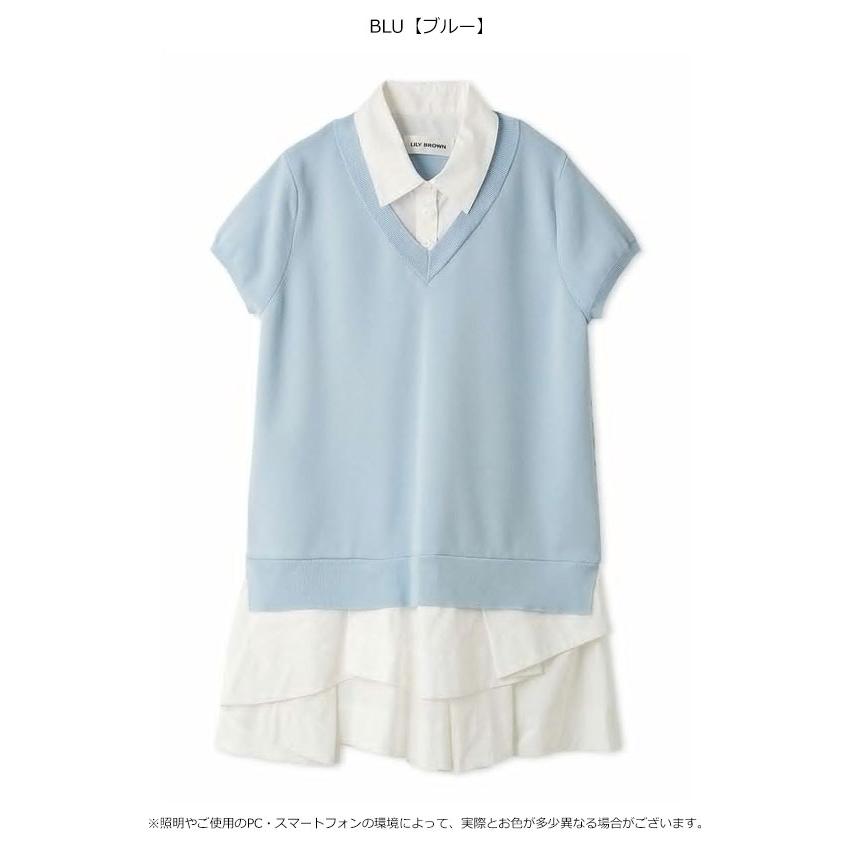リリーブラウン ワンピース ブルーワイシャツ 美品 LILY BROWN（リリーブラウン） 新作10%OFF ワンピース 26春夏 シャツ