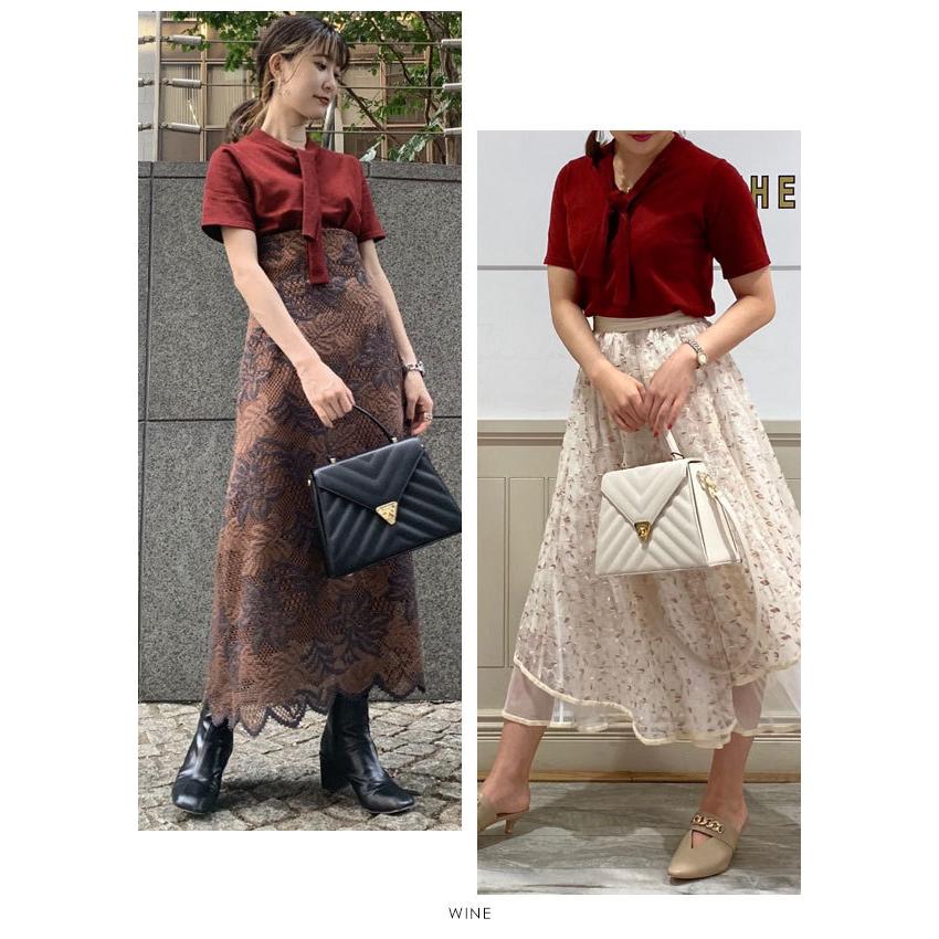 Sale リリーブラウン Lily Brown 秋冬 ボウタイニットトップス レディース トップス ニット ボウタイ オフィス オフィスカジュアル Lwnt4090 バッグ ワンピースのダブルハート 通販 Yahoo ショッピング