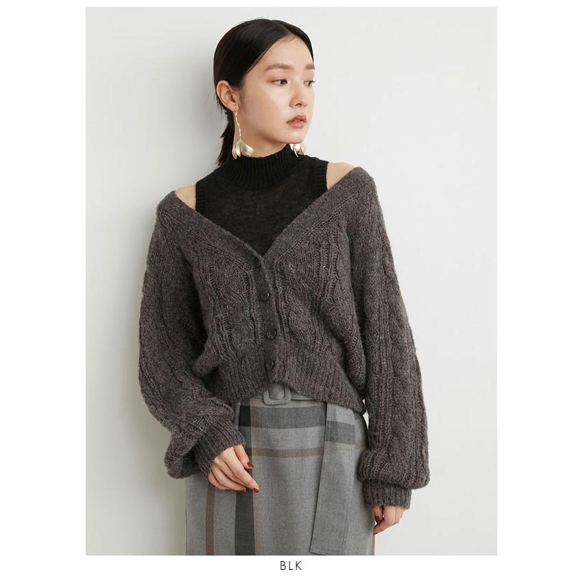 4個まで郵便OK レディース ニット・セーター アウター Denim-Cuff Rib-Knit Sweater 
