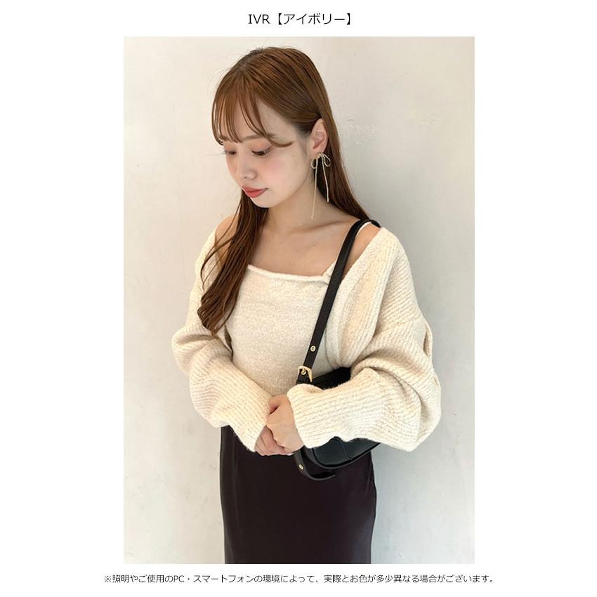即納】 リリーブラウン LILY BROWN トップス 24秋冬 ニットカーデ 