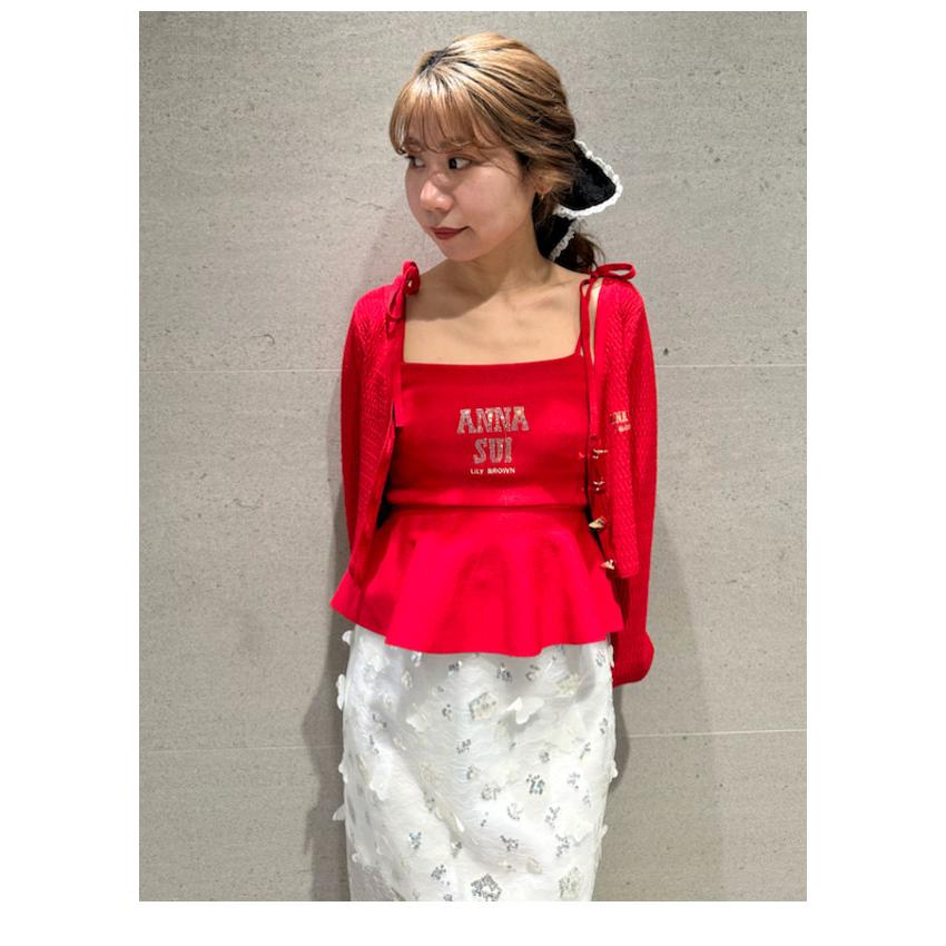 ★新品【LILY BROWN × ANNA SUI】ペプラムトップス LILY BROWN（リリーブラウン） 新作10%OFF トップス 25春夏 【LILY
