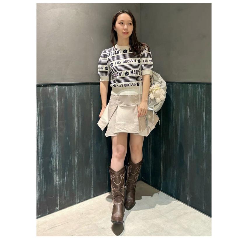 【新品未使用】LILY BROWN MARY QUANT クロップド Tシャツ LILY BROWN×MARY QUANT】クロップドTシャツ(Tシャツ・カットソー