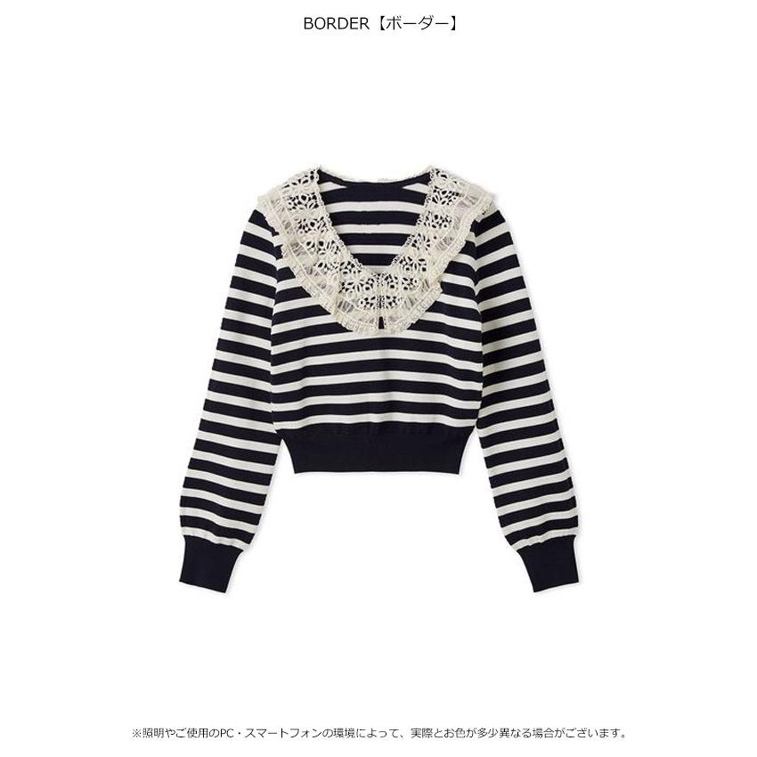 LILY BROWN◎2wayレースフリルニットトップス LILY BROWN（リリーブラウン）の「2wayレースフリルニットトップス