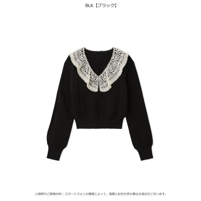 【新品】リリーブラウン　レースカラーニットトップス レースカラーニットトップス(ニット)｜トップス｜LILY BROWN（リリー