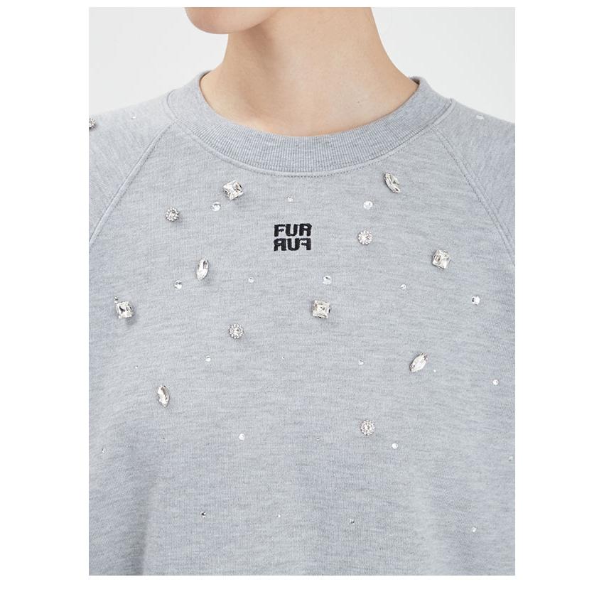 FURFUR（ファーファー） トップス 24秋冬 ビジュー付きロゴ刺繍