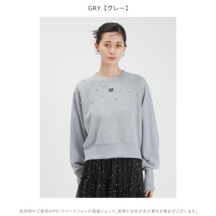 FURFUR ファーファー トップス 24秋冬 ビジュー付きロゴ刺繍