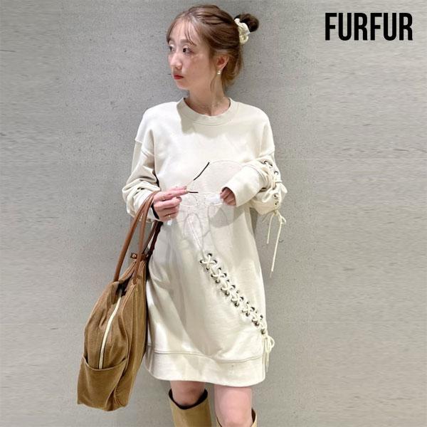 FURFUR（ファーファー） SALE30%OFF ワンピース 25秋冬 ハートレース 