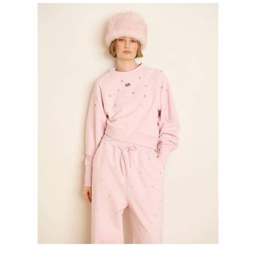 FURFUR（ファーファー） SALE20%OFF トップス 25秋冬 ビジュー付きロゴ