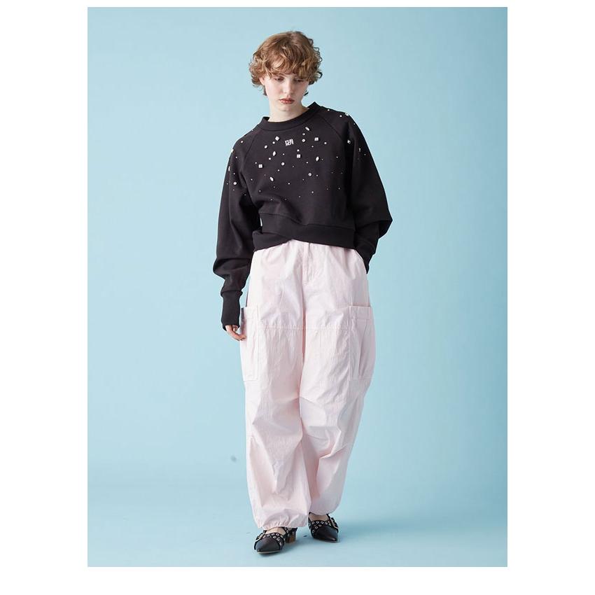 FURFUR（ファーファー） SALE20%OFF トップス 25秋冬 ビジュー付きロゴ