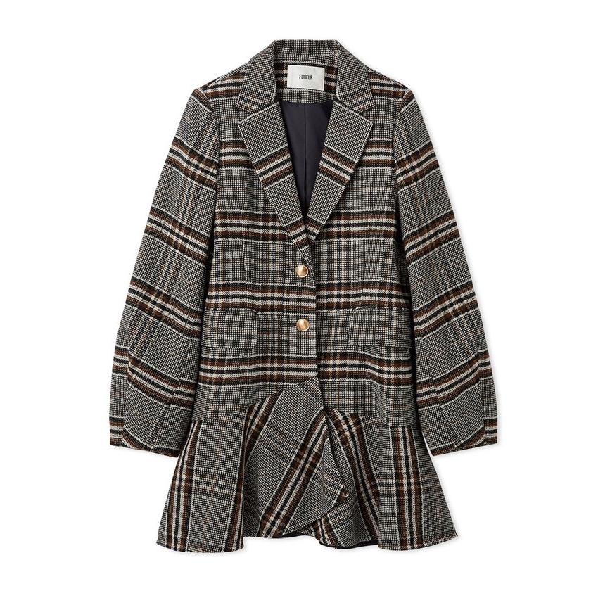 FURFUR（ファーファー） 新作10%OFF アウター 25秋冬 ツイードフレ