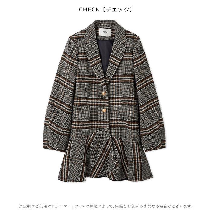 FURFUR（ファーファー） 新作10%OFF アウター 25秋冬 ツイードフレ