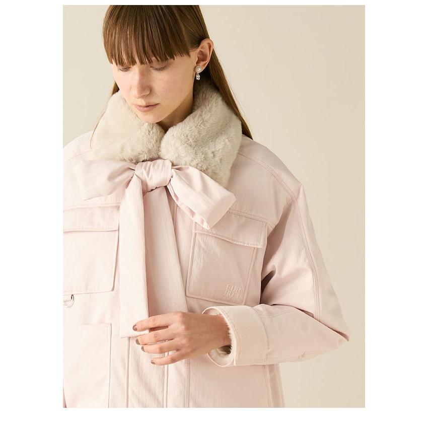新作10%OFF ファーファー FURFUR アウター 25秋冬 パデットボウタイ