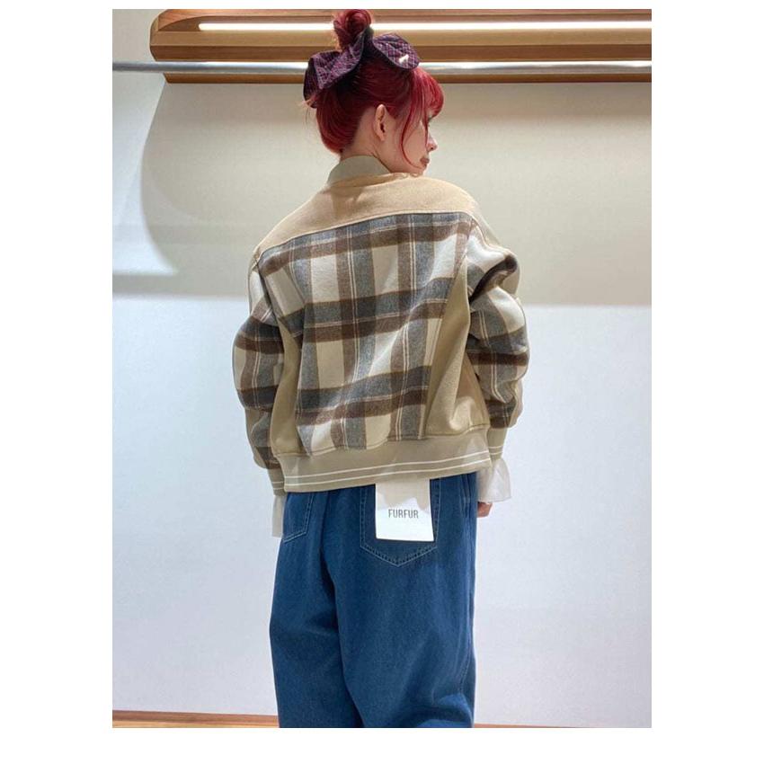FURFUR ファーファ　バイカラーツイードスタジャン 楽天市場】【SALE／20%OFF】バイカラーツイードスタジャン FURFUR