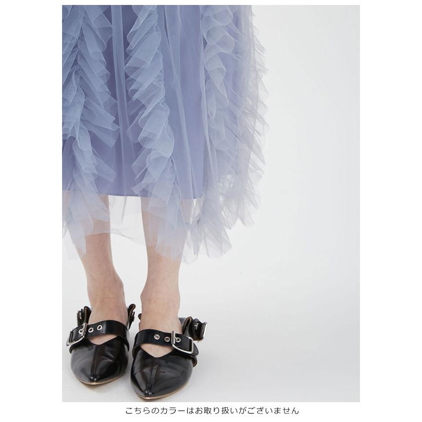 FURFURチュールフリルホルタードレス　ファーファー　ワンピース　ドレス FURFUR SALE20%OFF ファーファー ワンピース 24秋冬 チュール